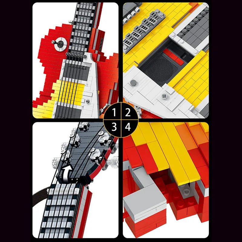 1:1 Scale Electric Guitar 2501pcs - hausofthreads