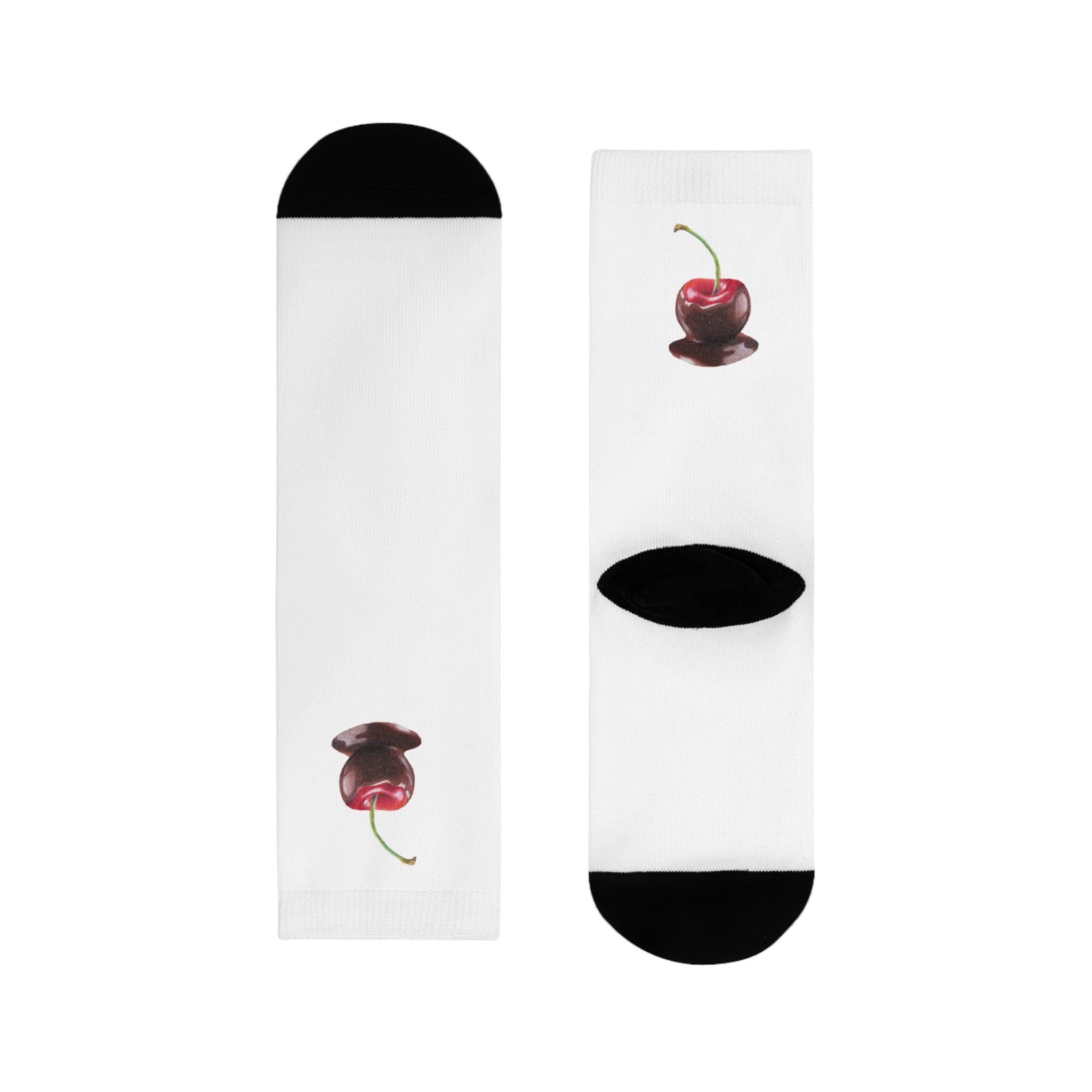 Charming Cherry Design Crew Socks