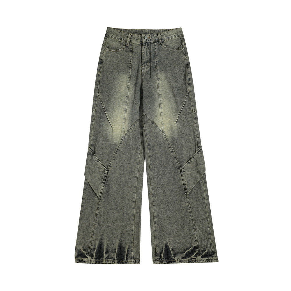 Washed Denim Overalls For Men