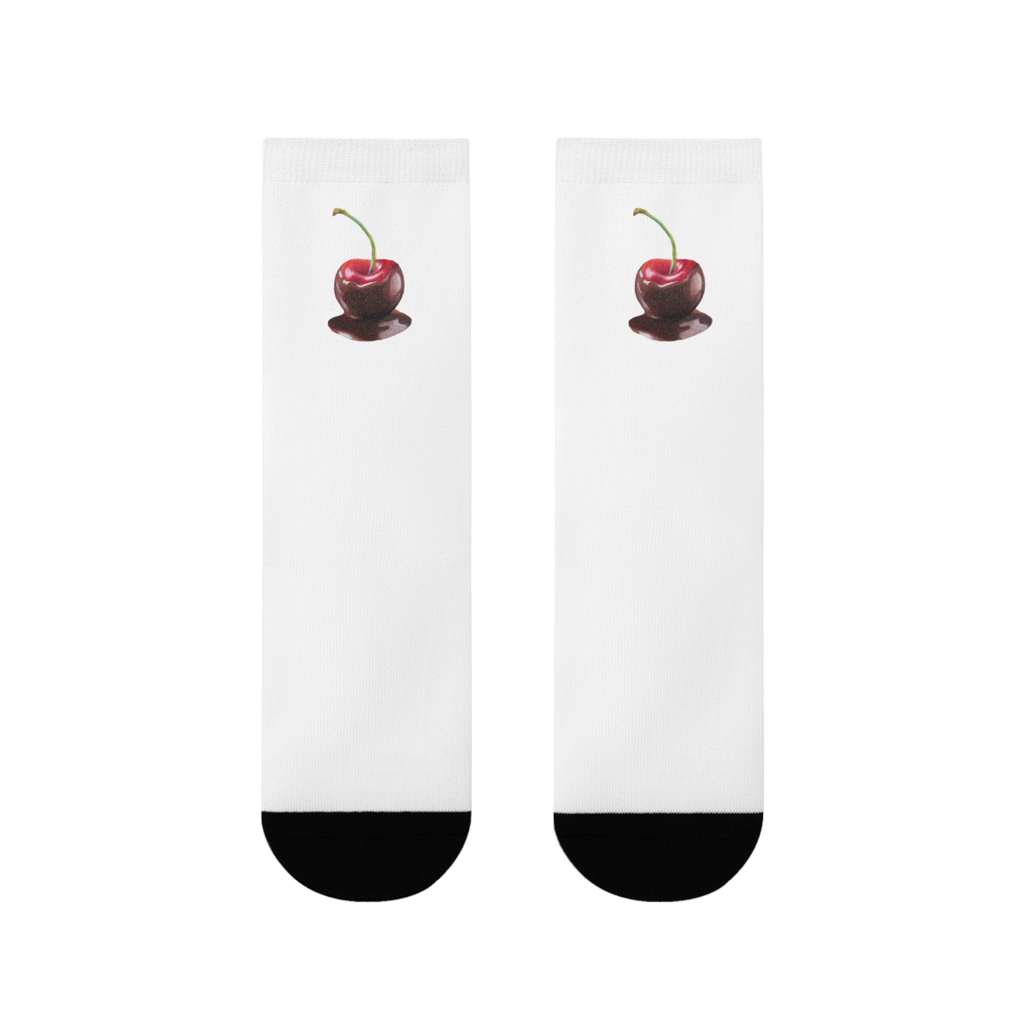 Charming Cherry Design Crew Socks