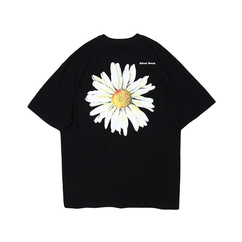 Small Daisy Print Tee black