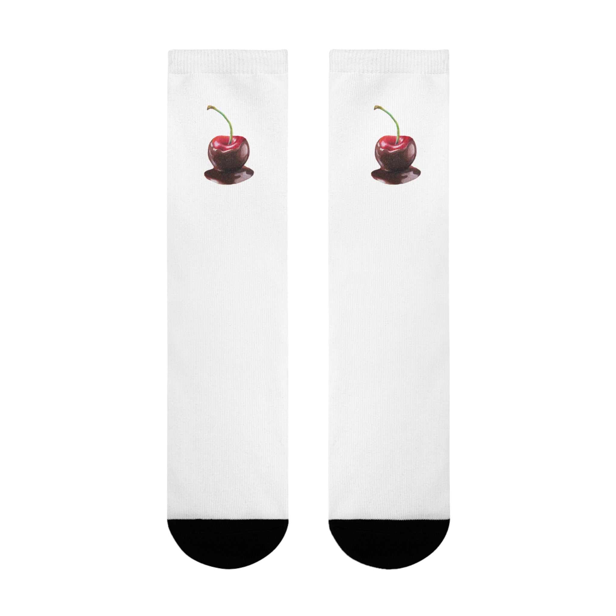 Charming Cherry Design Crew Socks