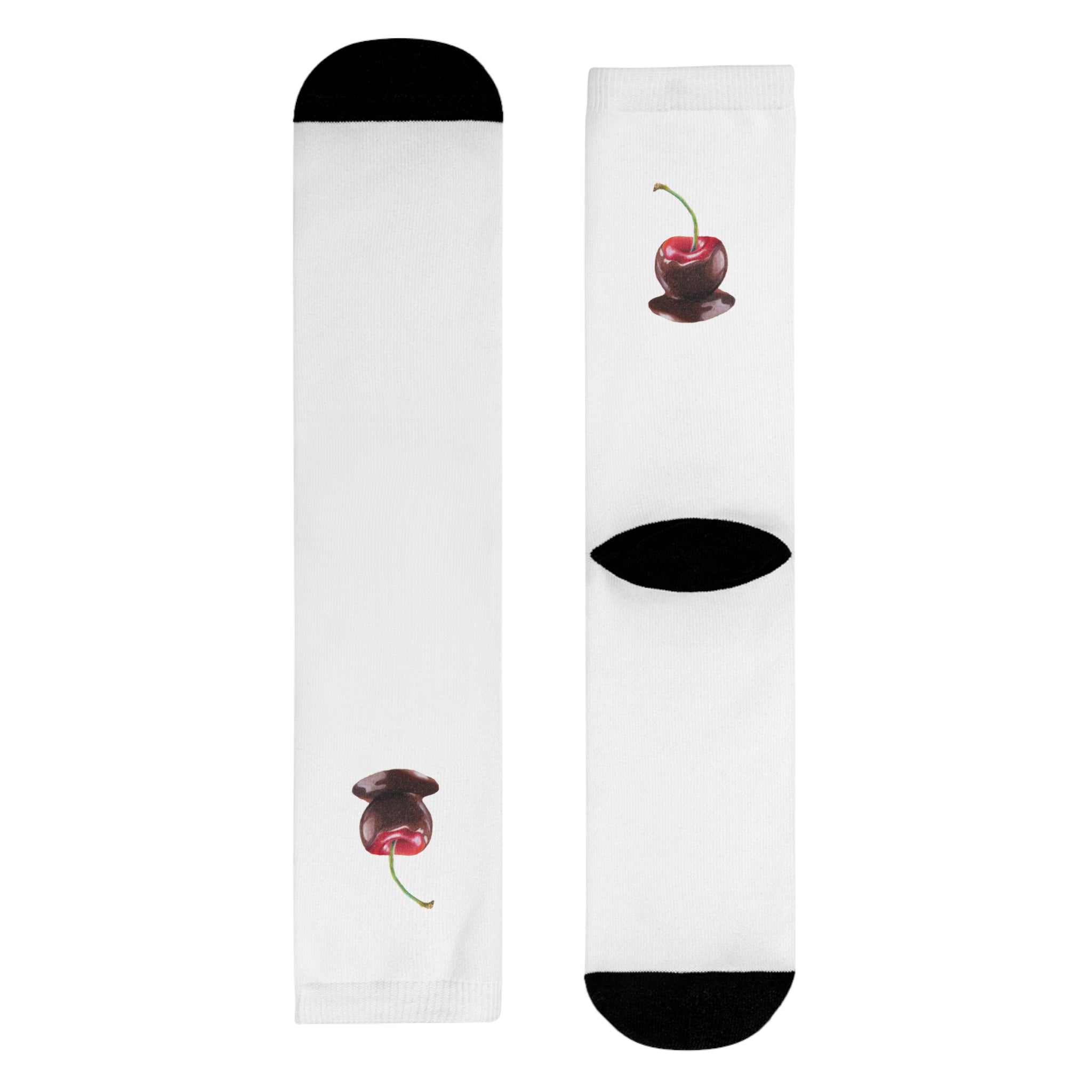 Charming Cherry Design Crew Socks