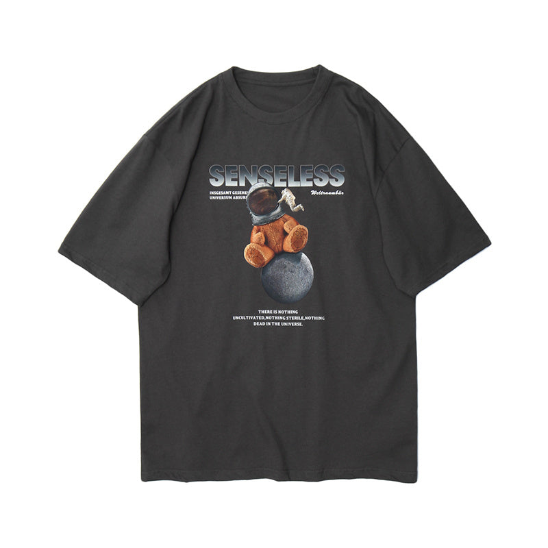 Bear Print Short-Sleeved T-shirt