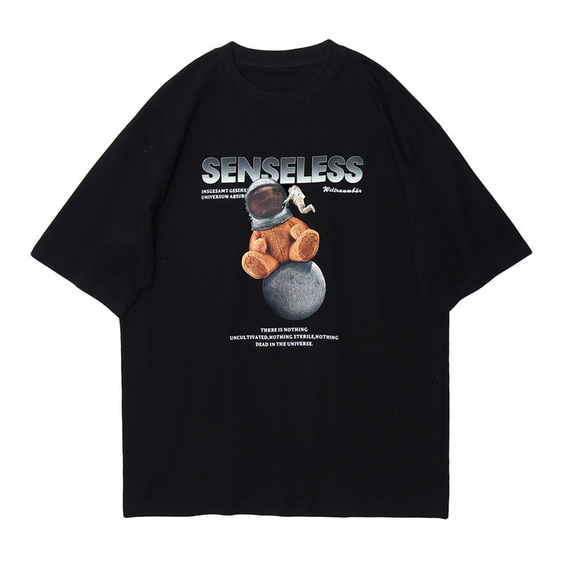 Bear Print Short-Sleeved T-shirt