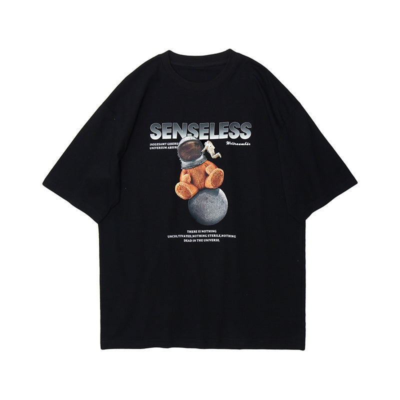 Bear Print Short-Sleeved T-shirt