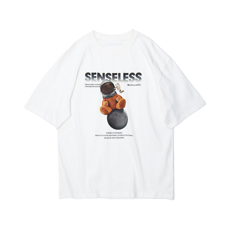 Bear Print Short-Sleeved T-shirt