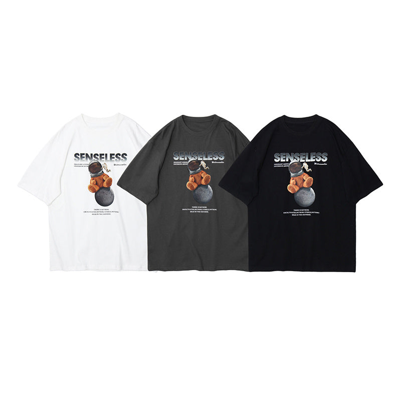 Bear Print Short-Sleeved T-shirt