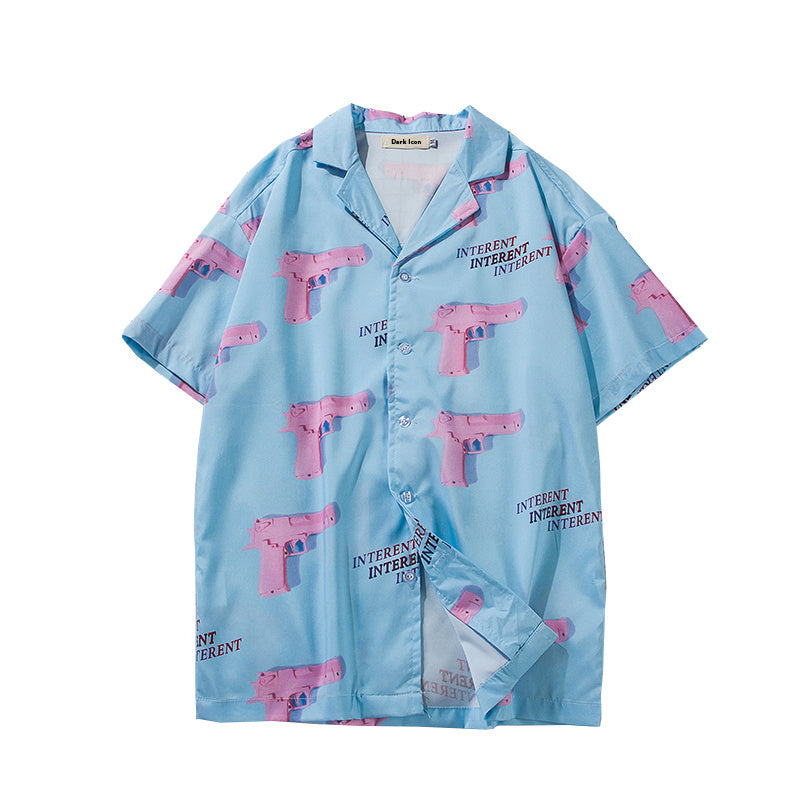 Turn-down Collar Hawaii Style Men's Shirts