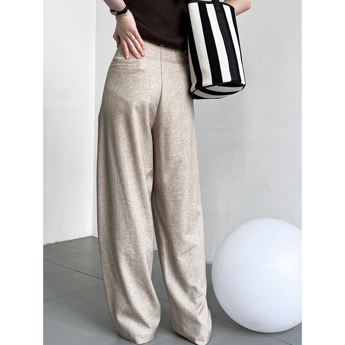 Loose Minimalist Mopping Suit Pants For Women