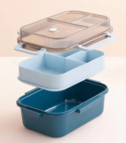 Two-Tier Microwave Bento Box Set with Lid