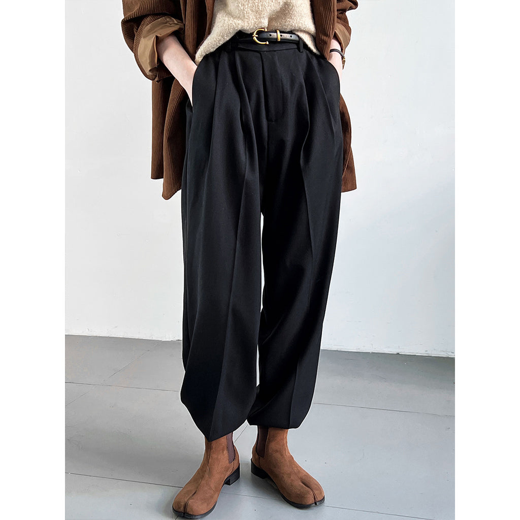 Loose Minimalist Mopping Suit Pants For Women