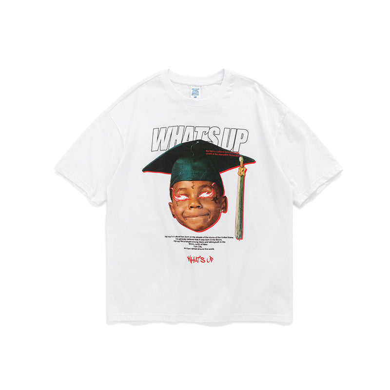 Printed loose printed T-shirt