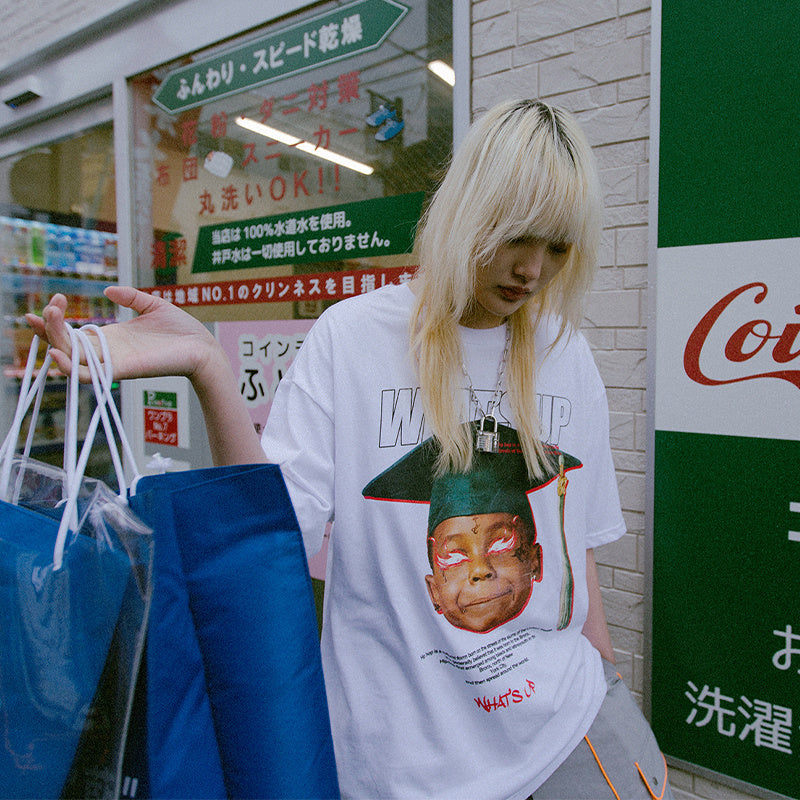 Printed loose printed T-shirt