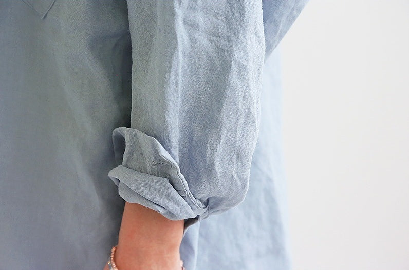 Cotton and linen dress shirt