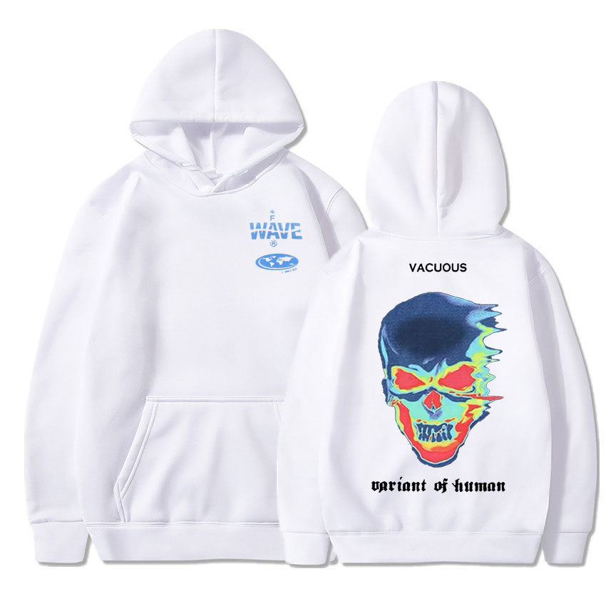 Basic Printed Hoodies White