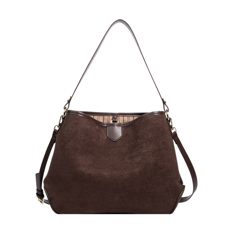 maroon vintage retro matte soft leather tote shoulder bag with a stylish crossbody strap and solid color design.