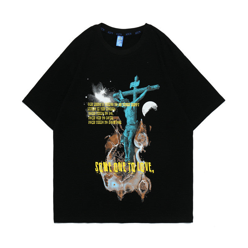 Washed Short Sleeve T-Shirt Loose