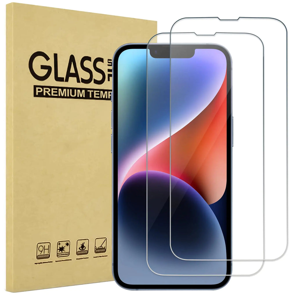 ProCase 2 Pack Screen Protector for iPhone 14 / iPhone 13 / iPhone 13 Pro 6.1 Inch Tempered Glass