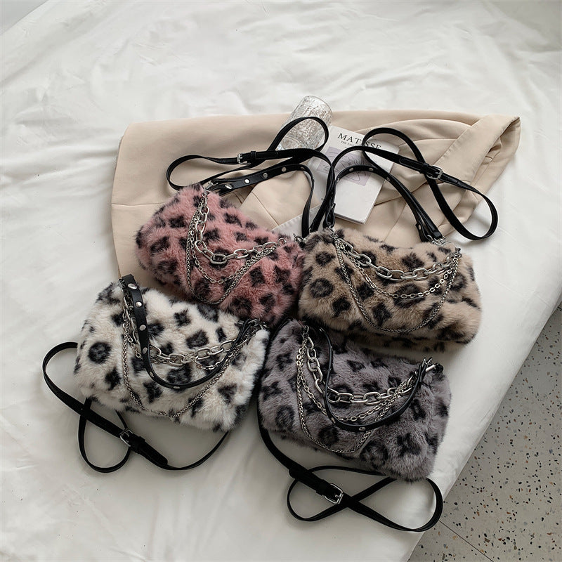 Plush Bags Chain Shoulder Bag Women