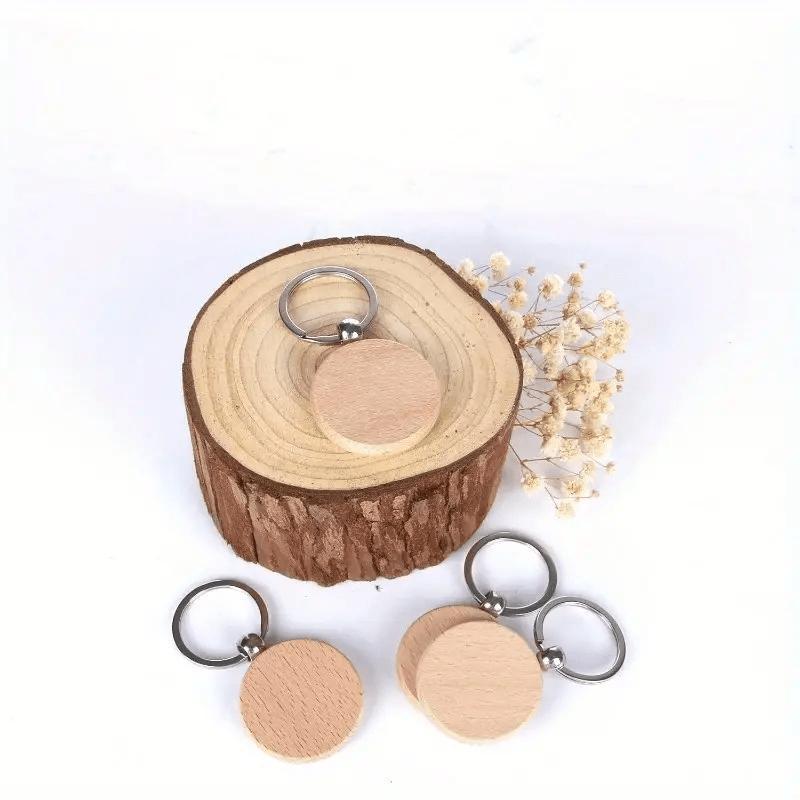 30 Pieces Wooden Keychain Sets