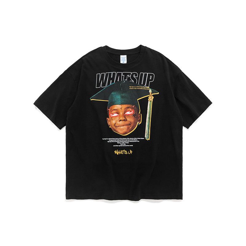 Printed loose printed T-shirt