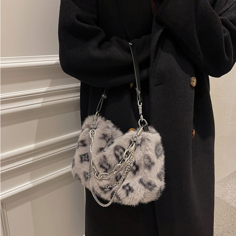 Plush Bags Chain Shoulder Bag Women