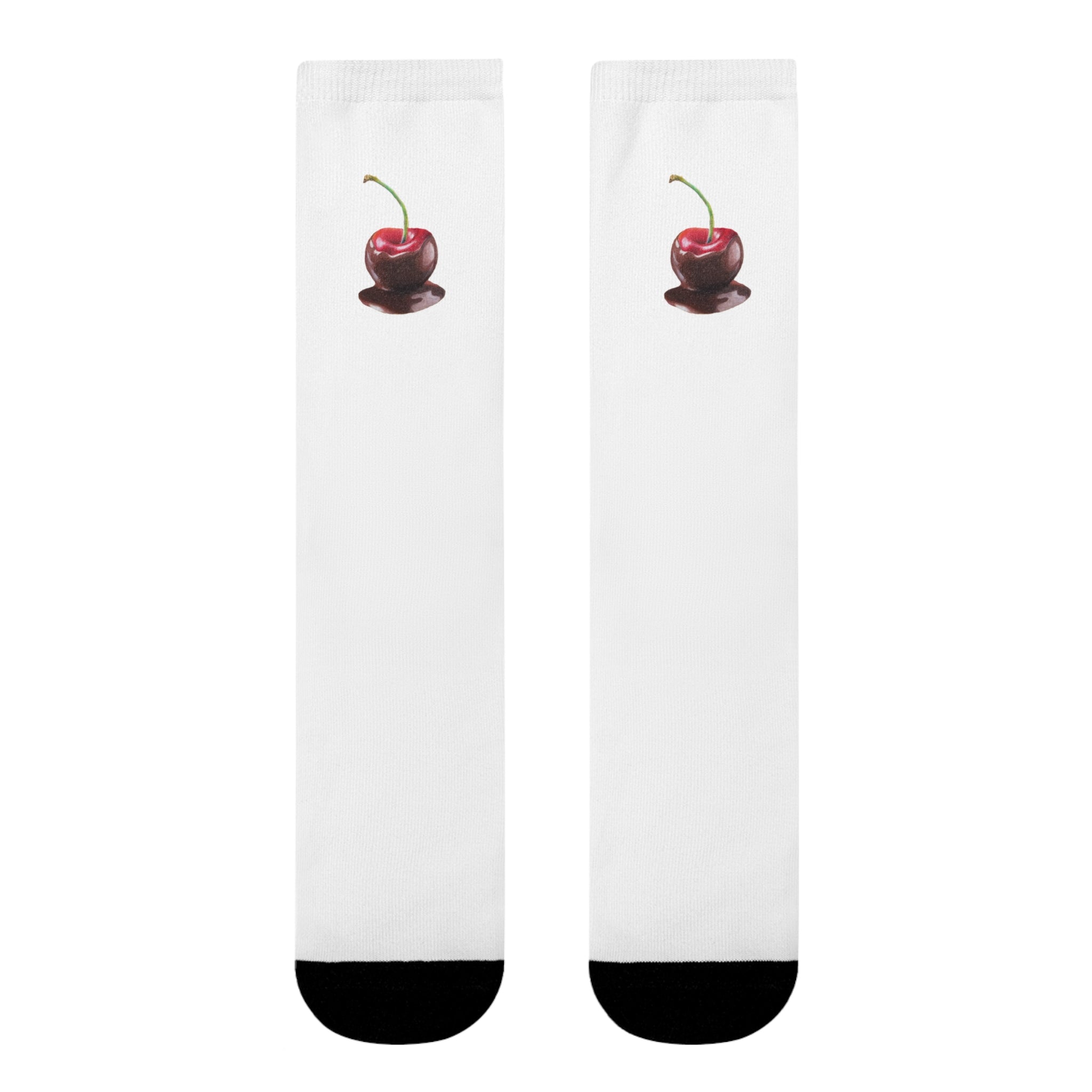 Charming Cherry Design Crew Socks