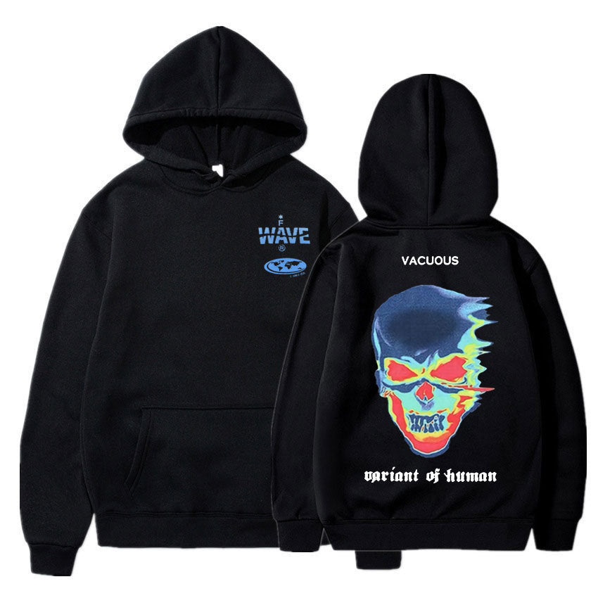  Basic Printed Hoodies Black