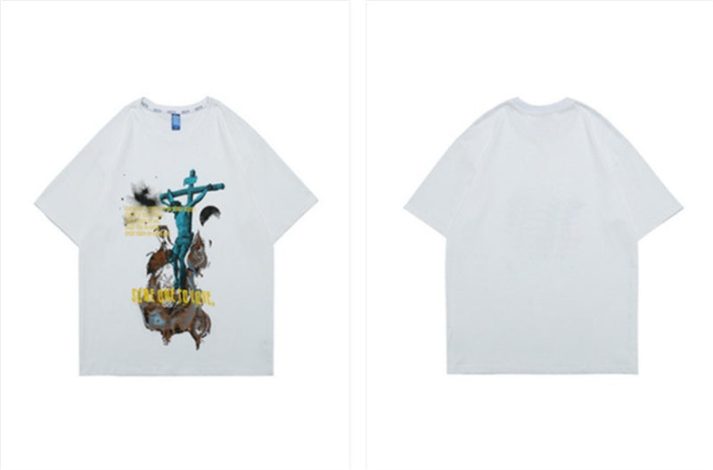 Washed Short Sleeve T-Shirt Loose