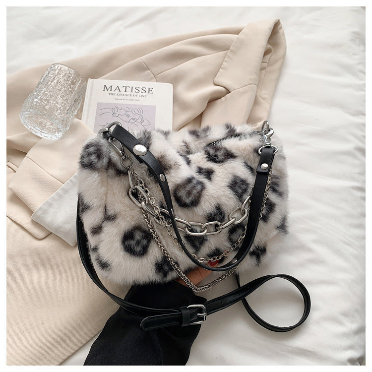 Plush Bags Chain Shoulder Bag Women