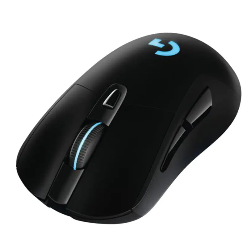 Logitech G703 HERO Wireless Gaming Mouse with LIGHTSPEED technology and ergonomic design.