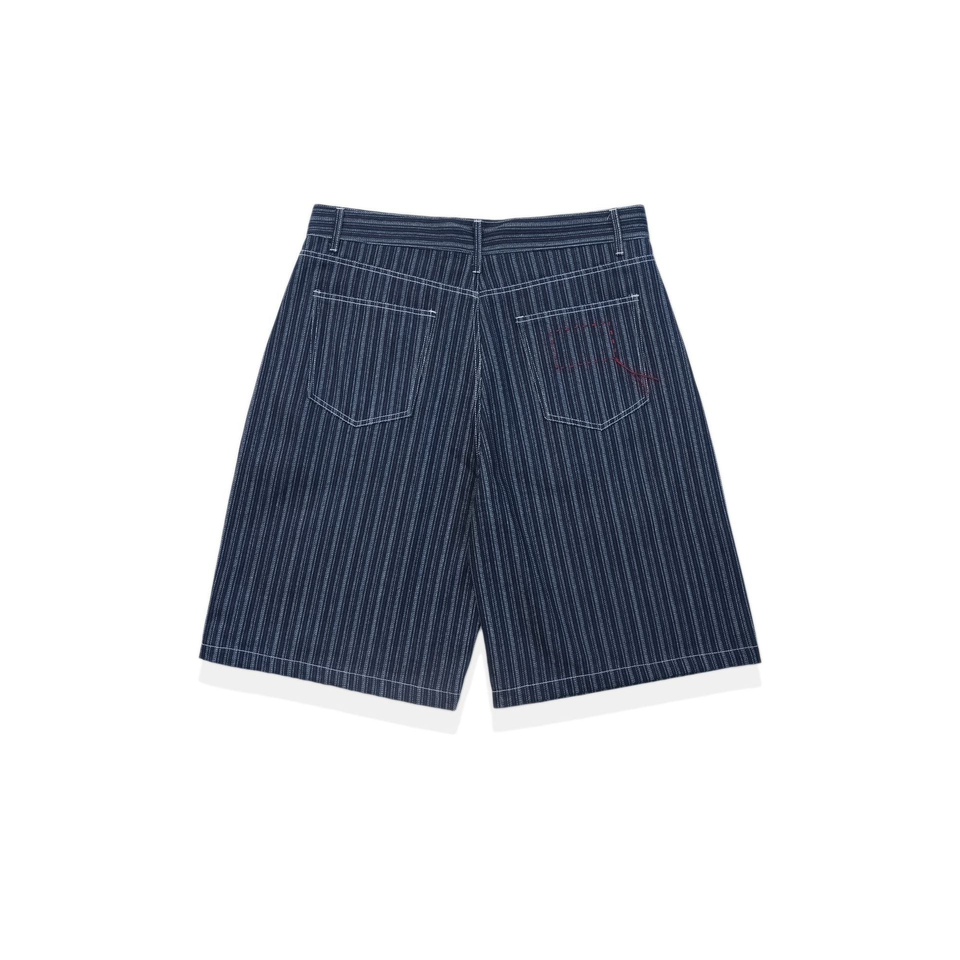 Stripes Denim Shorts