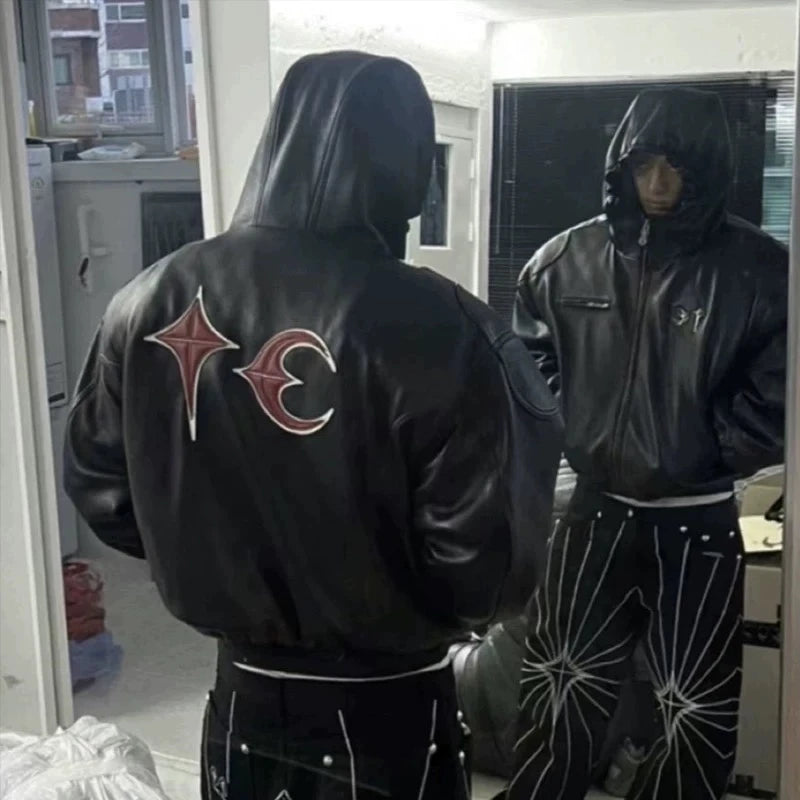 Heavyweight Ins Cotton Leather Jacket n
