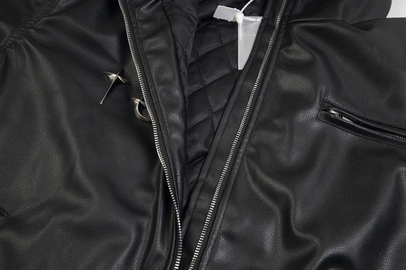Heavyweight Ins Cotton Leather Jacket n