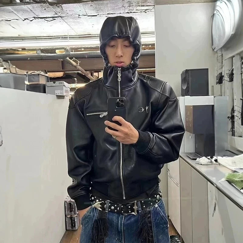Heavyweight Ins Cotton Leather Jacket n