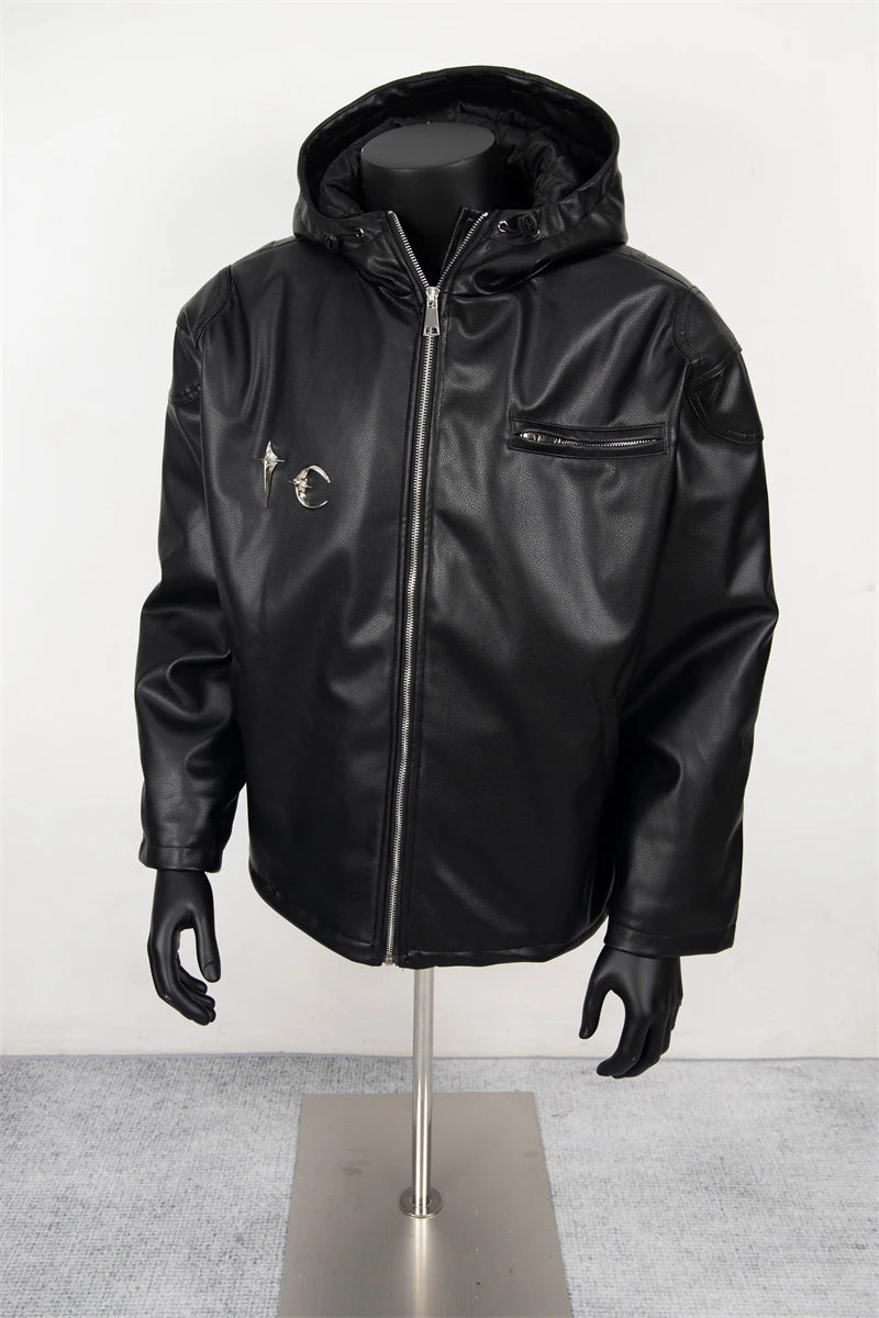 Heavyweight Ins Cotton Leather Jacket n