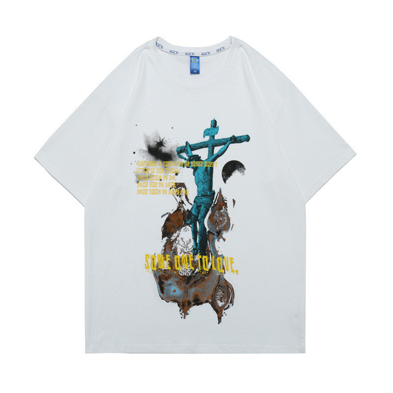 Washed Short Sleeve T-Shirt Loose