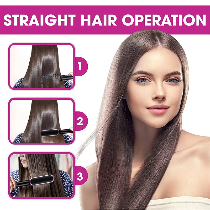 New 2 In 1 Hair Straightener Hot Comb 