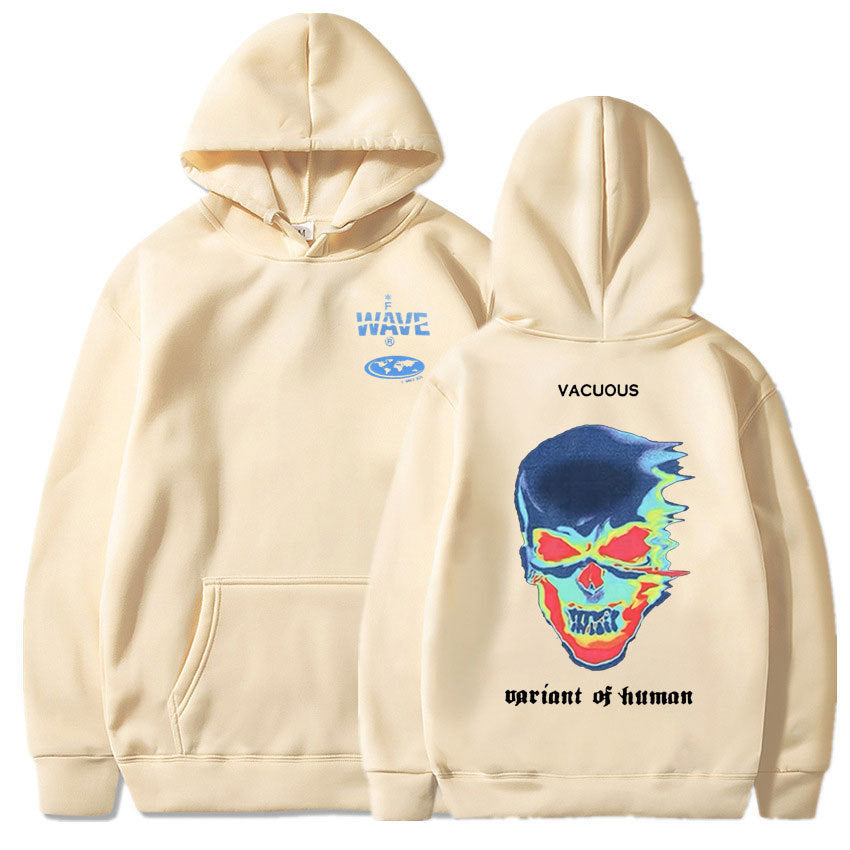  Basic Printed Hoodies Beige