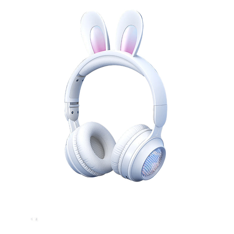 Rabbit Ear Headphones Wireless Luminous Extendable Wheat Headphones