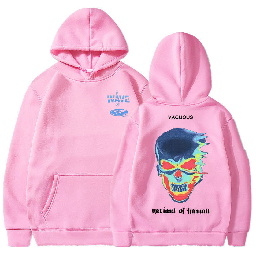  Basic Printed Hoodies Pink