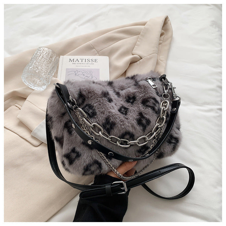 Plush Bags Chain Shoulder Bag Women