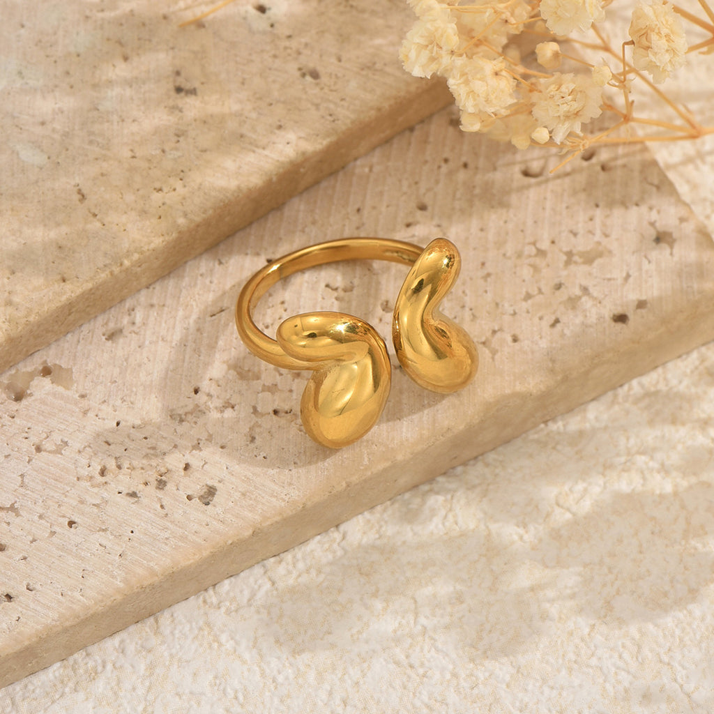 Lxalry Gold Butterfly Ring For Women - 18K Gold Plated