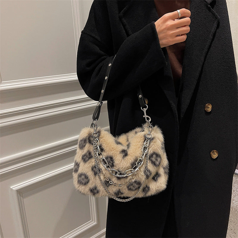 Plush Bags Chain Shoulder Bag Women