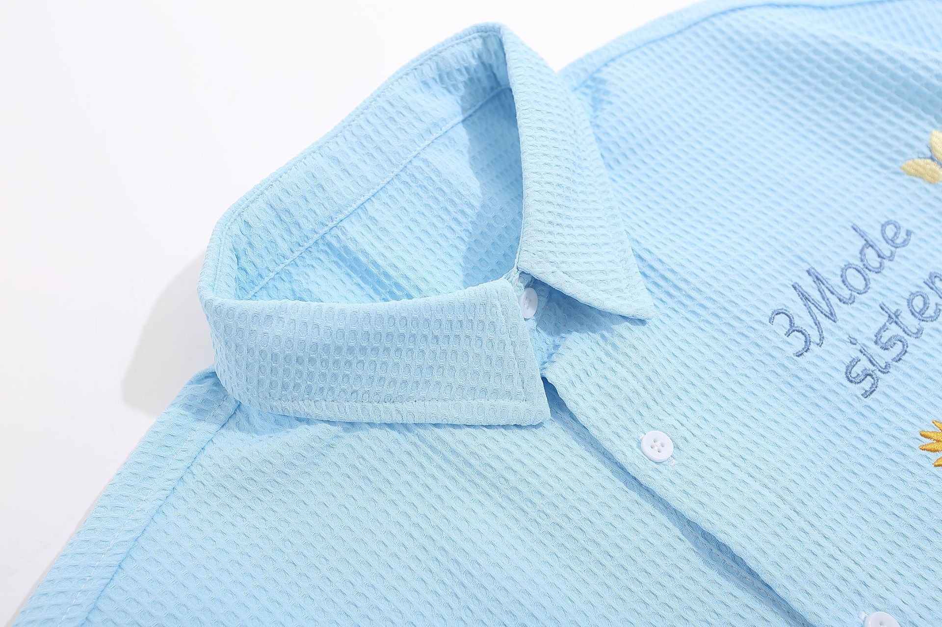 Bear Embroidery Short Sleeve