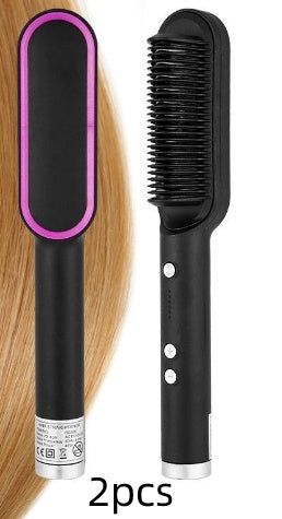 New 2 In 1 Hair Straightener Hot Comb 