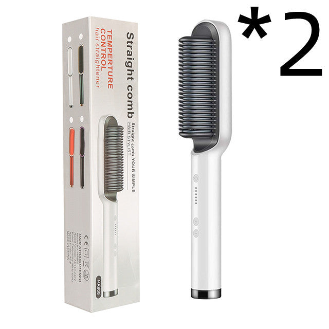 New 2 In 1 Hair Straightener Hot Comb 