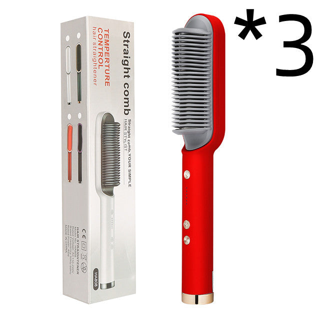 New 2 In 1 Hair Straightener Hot Comb 