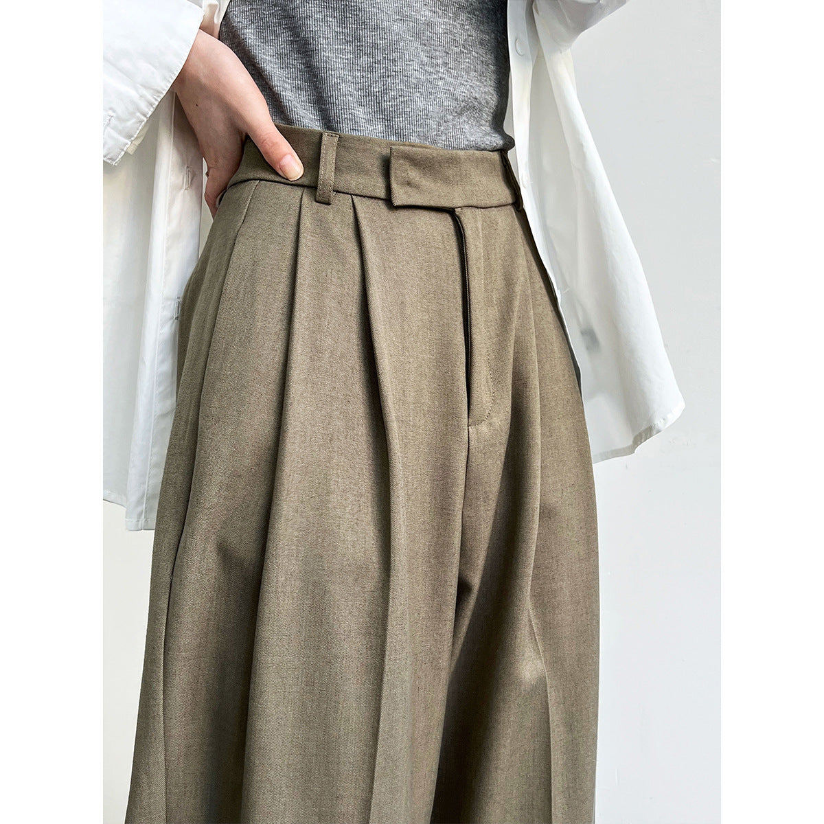 Loose Minimalist Mopping Suit Pants For Women